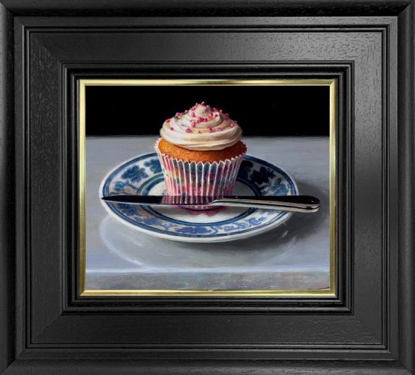 Cupcake And Silver Knife